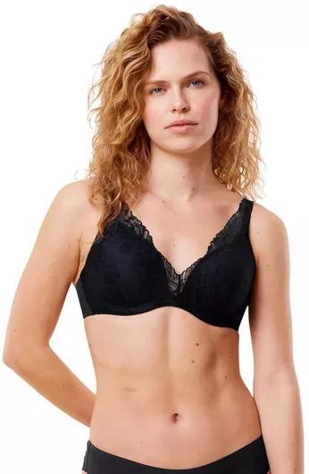 Triumph Μαύρο Minimizer Σουτιέν με Μπανέλες