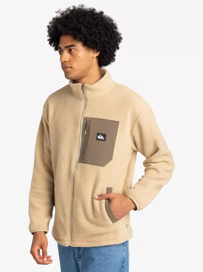 Quiksilver Ανδρική Ζακέτα Fleece Μπεζ