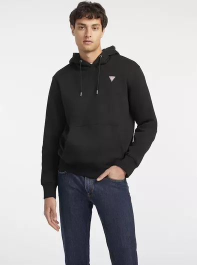 Guess Φούτερ με Κουκούλα ΜΑΥΡΗ