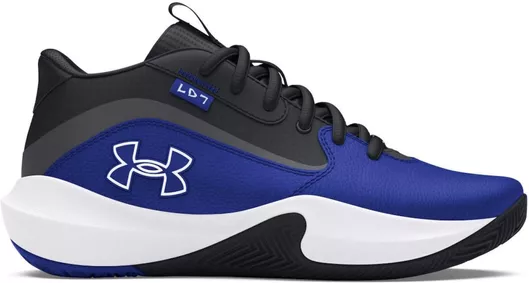 Under Armour GS Lockdown 7 Αθλητικά Παιδικά Παπούτσια Μπάσκετ με Κορδόνια Μαύρο-Μπλε