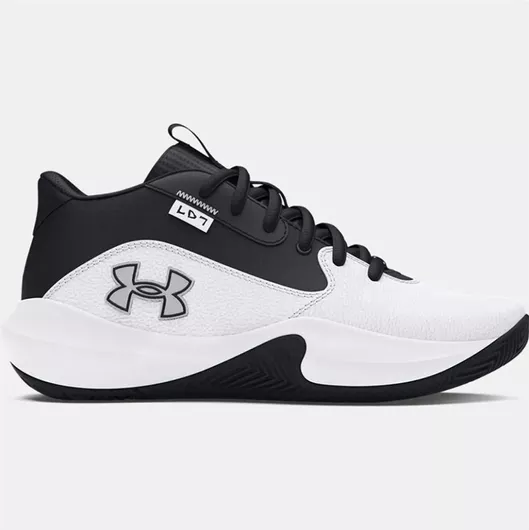 Under Armour Grade School Lockdown 7 Αθλητικά Παιδικά Παπούτσια Μπάσκετ με Κορδόνια Λευκό