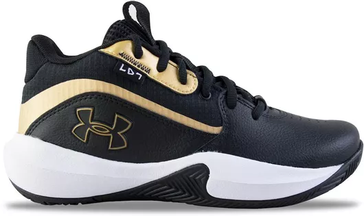 Under Armour Grade School Lockdown 7 Αθλητικά Παιδικά Παπούτσια Μπάσκετ με Κορδόνια Μαύρο