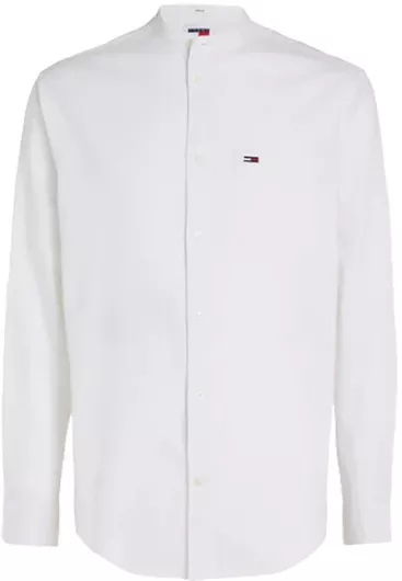 Tommy Jeans Shirt Linen Mao Blend Ss Λευκο Dm0dm18964-ybr