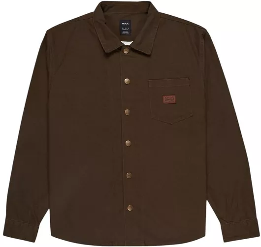 RVCA Overshirt Μακρυμάνικo Πουκάμισο Brown