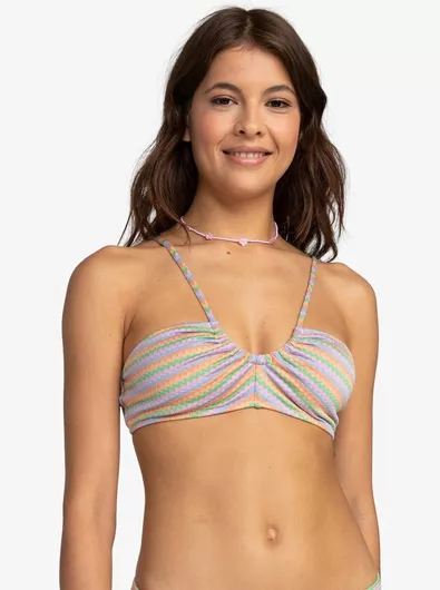 Roxy Bikini Top με Ενίσχυση Ριγέ