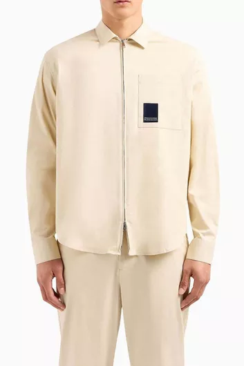 Armani Exchange Πουκάμισο Μπεζ