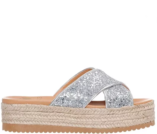 I Love Sandals Γυναικεία Σανδάλια Ασημί