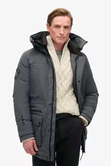 Superdry 'd3 Ovin City' Χειμωνιάτικο Μπουφάν Παρκά Γκρι