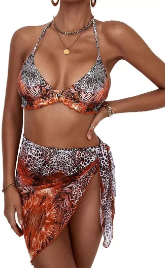 Zoli Set Bikini 3 Τεμαχίων Animal Print