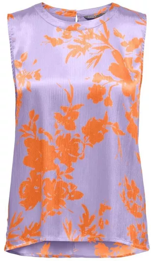 Only Αμάνικη Γυναικεία Μπλούζα Καλοκαιρινή Floral Purple Rose