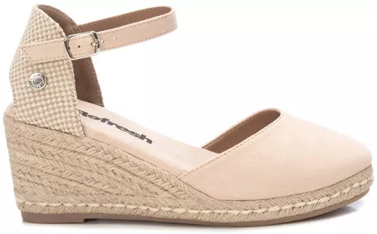 Refresh Καλοκαιρινές Γυναικείες Πλατφόρμες σε Στυλ Εσπαντρίγιας Μπεζ