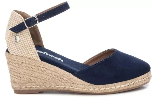 Refresh Καλοκαιρινές Γυναικείες Πλατφόρμες σε Στυλ Εσπαντρίγιας Navy Μπλε