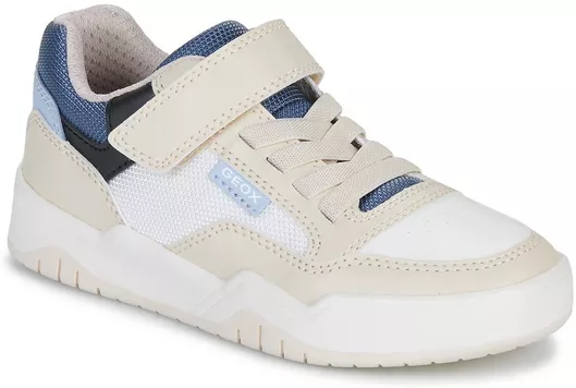 Geox J Perth Παιδικά Sneakers Ανατομικά με Σκρατς Μπεζ