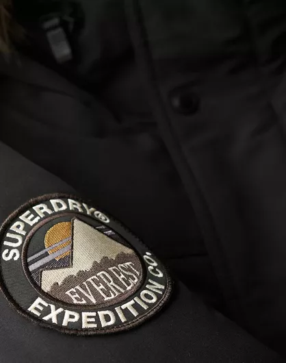 Superdry D3 Ovin Everest Χειμωνιάτικο Μπουφάν Παρκά Jet Black