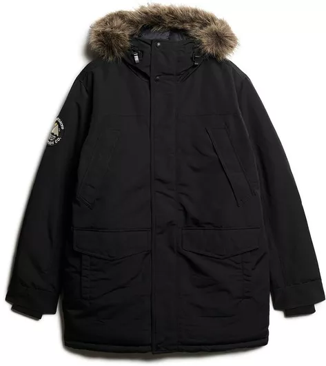 Superdry D3 Ovin Everest Χειμωνιάτικο Μπουφάν Παρκά Jet Black