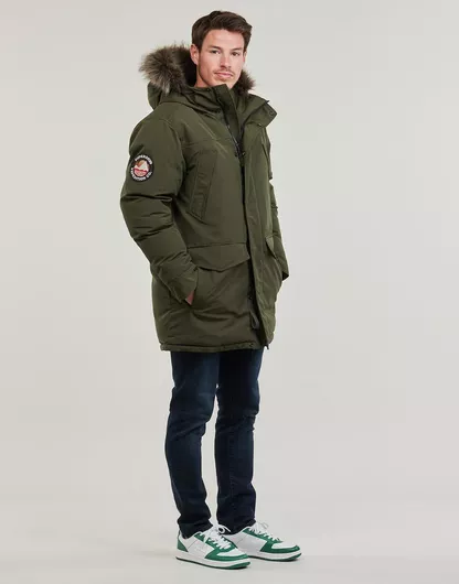 Superdry Everest Χειμωνιάτικο Μπουφάν Παρκά Χακί