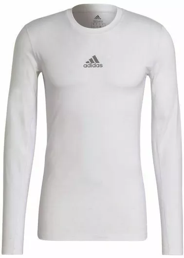 adidas TechFit Ανδρική Ισοθερμική Μακρυμάνικη Μπλούζα Compression Λευκό