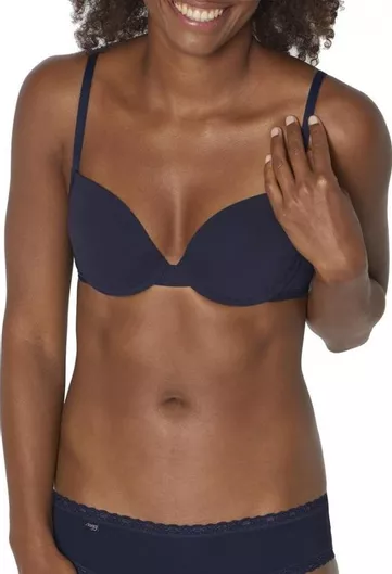 Sloggi Navy Μπλε Σουτιέν με Ελαφριά Ενίσχυση & Μπανέλες