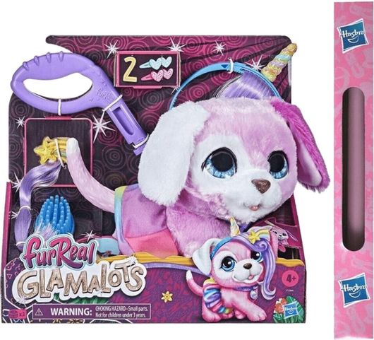 Παιχνιδολαμπάδα Hasbro Furreal Glamalots Λούτρινο Μηχανικό Σκυλάκι για 4+ Ετών
