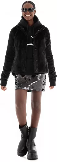 Only Κοντή Γυναικεία Γούνα Μαύρο