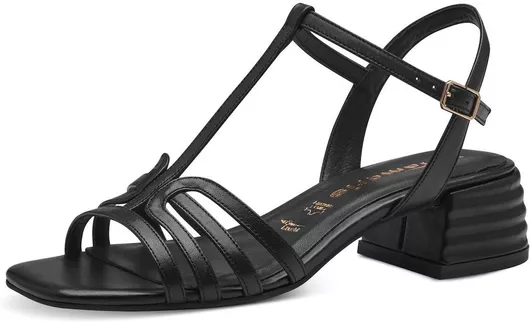 Tamaris Δερμάτινα Πέδιλα Μαύρο