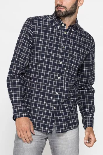 Carrera Jeans Μακρυμάνικo Πουκάμισο Γκρι