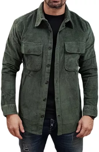 Rebase Overshirt Μακρυμάνικo Πουκάμισο Mountain Green, Green