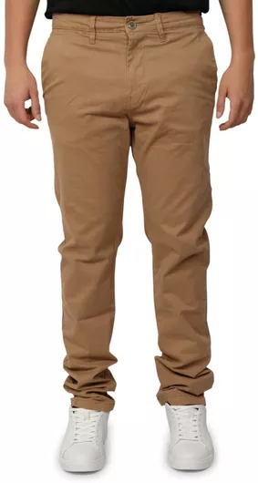 Funky Buddha Παντελόνι Chino σε Κανονική Εφαρμογή καφέ