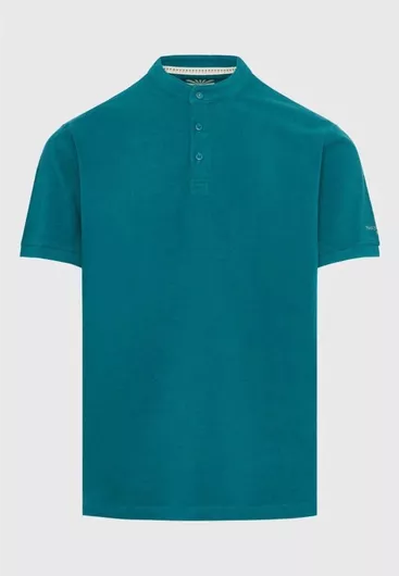 Ανδρική Μπλούζα Funky Buddha Βαμβακερή Κοντομάνικη με Κουμπιά Πράσινο