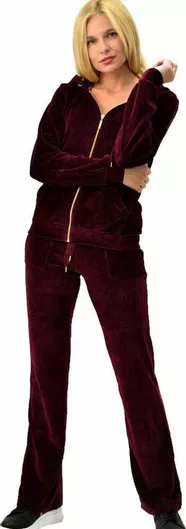 Βελουτέ Φόρμα Σετ Μπορντώ Στρας Κορώνα Μεγάλα Μεγέθη Μπορντώ 8239