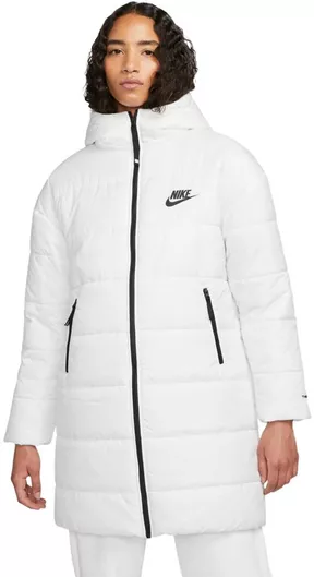 Nike Therma Fit Κοντό Γυναικείο Puffer Μπουφάν για Χειμώνα Λευκό
