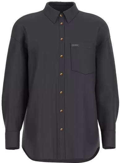 Guess Μακρυμάνικο Γυναικείο Πουκάμισο Μαύρο