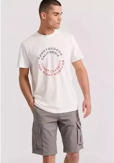 Funky Buddha Ανδρική Βερμούδα Cargo Grey