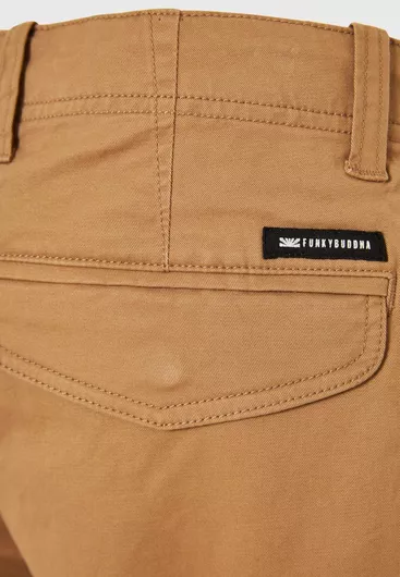 Funky Buddha Ανδρική Βερμούδα Cargo Vintage Beige