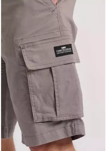 Funky Buddha Ανδρική Βερμούδα Cargo Grey
