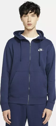 Nike Sportswear Club Φούτερ Fleece με Κουκούλα Navy