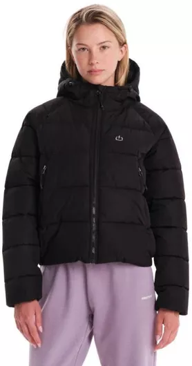 Emerson Crop Γυναικείο Puffer Μπουφάν για Χειμώνα Μαύρο