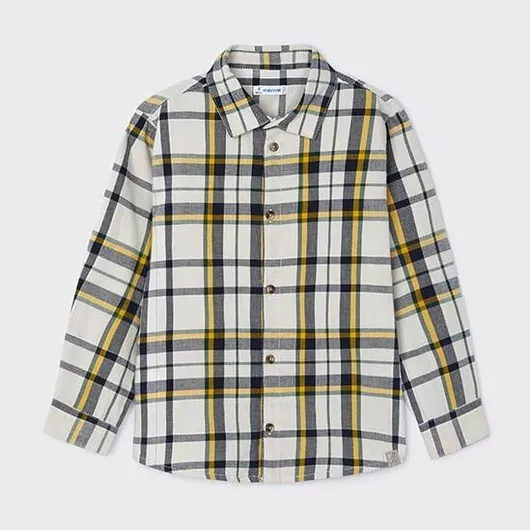 Mayoral Παιδικό Καρό Πουκάμισο Μακρυμάνικο Πολύχρωμο Κίτρινο