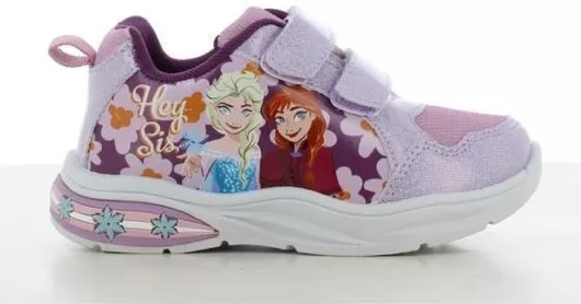 Disney Παιδικά Sneakers με Σκρατς & Φωτάκια Λιλά