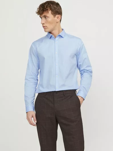 Jack & Jones Μακρυμάνικo Βαμβακερό Πουκάμισο σε Στενή Γραμμή Windsurfer