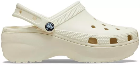 Crocs Classic Platform Clog Γυναικεία Ανατομικά Σαμπό Μπεζ