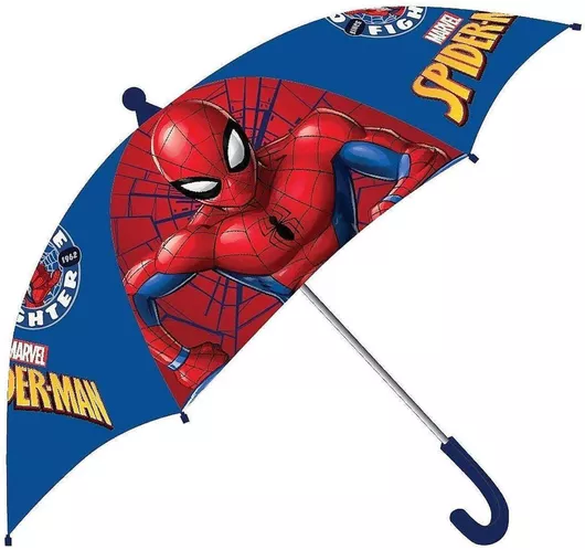 Spiderman Παιδική Ομπρέλα Μπαστούνι Μπλε
