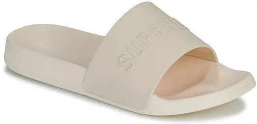 Superdry Logo Vegan Pool Slides Λευκό