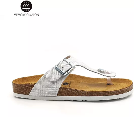 Plakton Honduras Δερμάτινα Γυναικεία Σανδάλια Λευκό