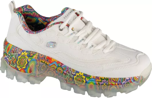 Skechers Jen Stark Hi-Ryze Deco Drip White Durabuck / Multicolor Trim