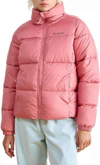 Columbia Puffect Ii Κοντό Γυναικείο Μπουφάν για Χειμώνα Pink