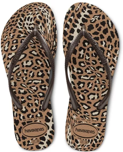 Havaianas Slim Animals Σαγιονάρες Καφέ
