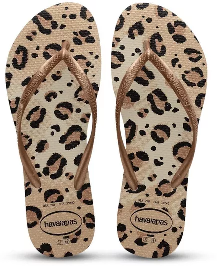 Havaianas Slim Animals Σαγιονάρες Μπεζ
