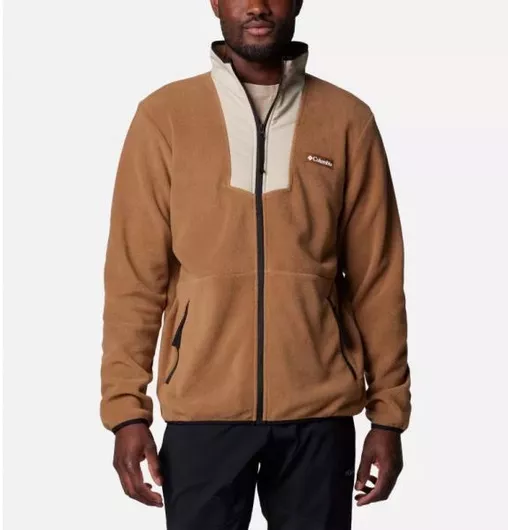 Columbia Full Ανδρική Ζακέτα Fleece Μπεζ/Καφέ