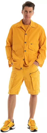 G-Star Raw Overshirt Μακρυμάνικo Πουκάμισο σε Φαρδιά Γραμμή Κίτρινο